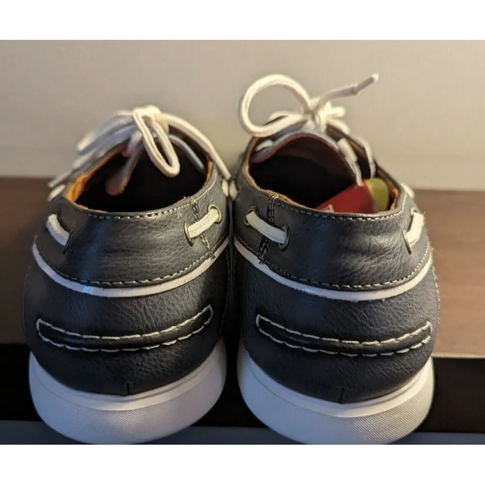 Stacy Adams Reid Moc Toe Lace Up Boat Shoes 10M Lightweight Light Blue 25592-465